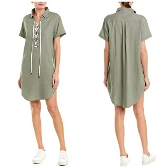 RAILS Rocky Lace Up Dress Sage - Picture 3 of 13